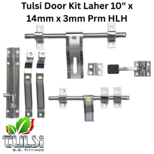 Door Hardware Kit Laher 10" Stainless Steel (Pack of 1Set)- Tulsi