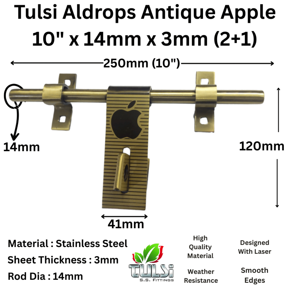 Aldrops Antique Apple 10 x 14mm x 3mm (2+1)
