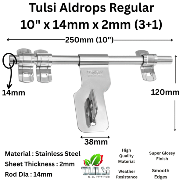 Aldrops Regular 10 x 14mm x 2mm (3+1)