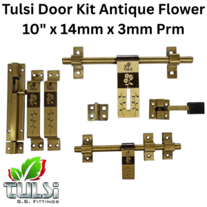 S S Door Kit Antique Flower 10" Stainless Steel (Pack of 1Set)