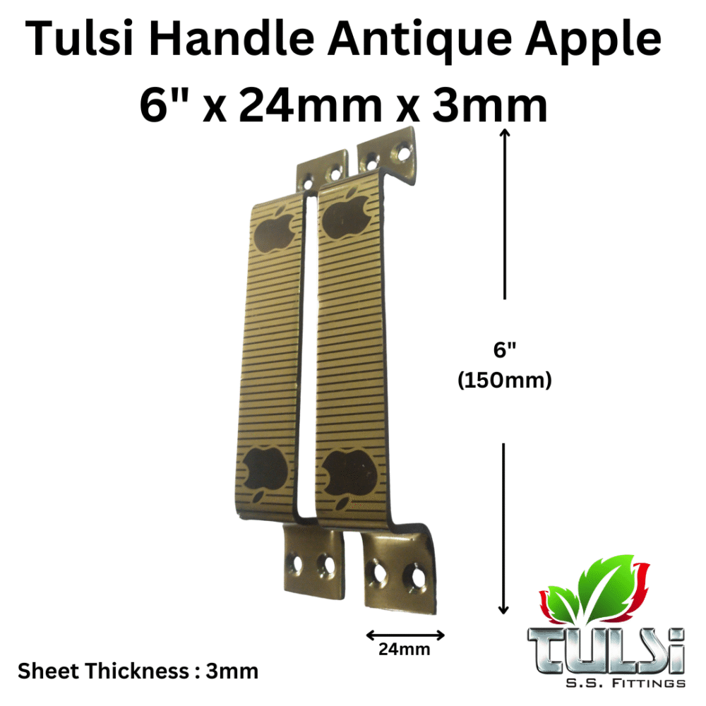 Door Kit Antique Apple 10" Stainless Steel (Pack of 1Set) - Tulsi - Image 3
