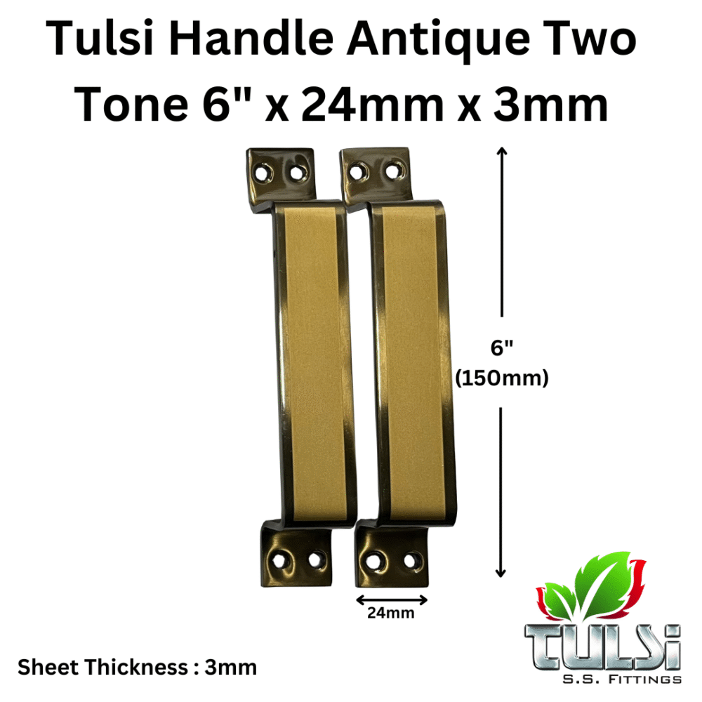 Handle Antique Two Tone 6 x 24mm x 3mm