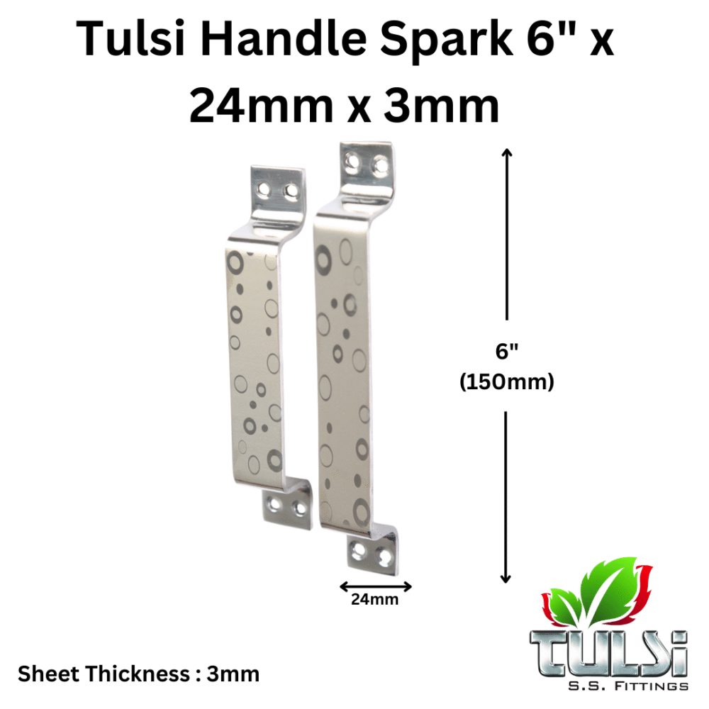 Tulsi S S Door Kit Laser Spark 10" (Pack of 1Set) - Image 4
