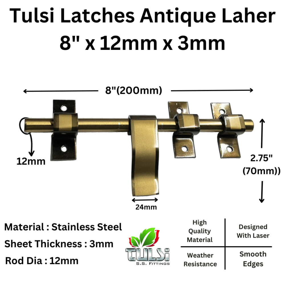 Latches Antique Laher 8 x 12mm x 3mm