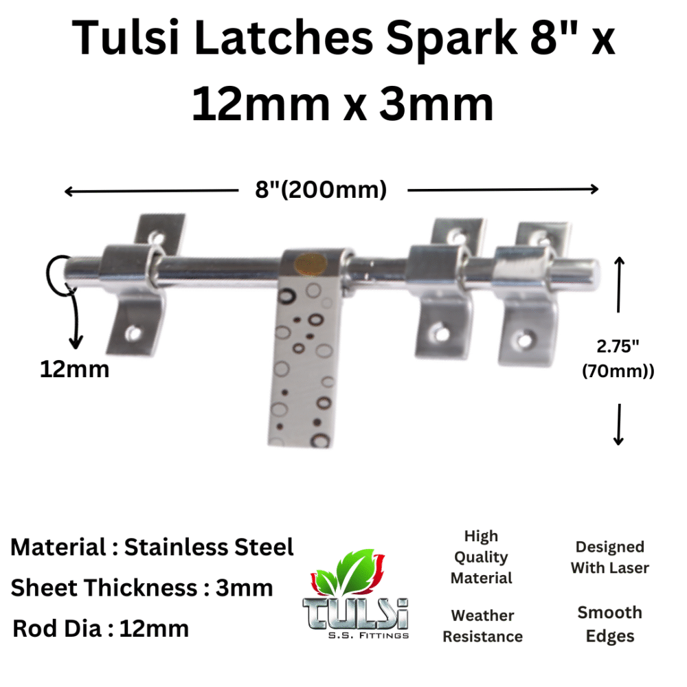 Tulsi S S Door Kit Laser Spark 10" (Pack of 1Set) - Image 3