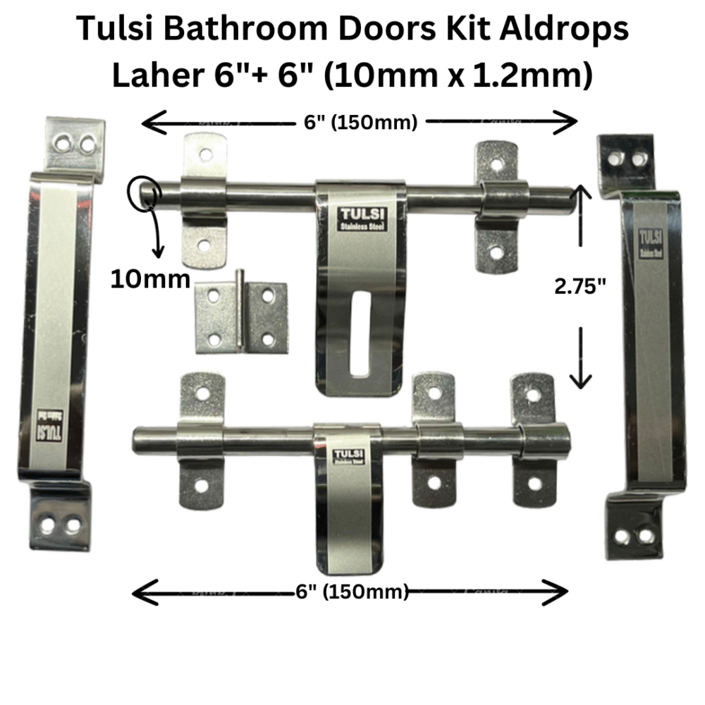 Bathroom Door Kit Aldrops Laher 6 + 6