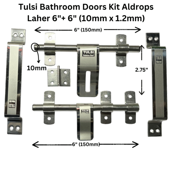 Bathroom Door Kit Aldrops Laher 6 + 6