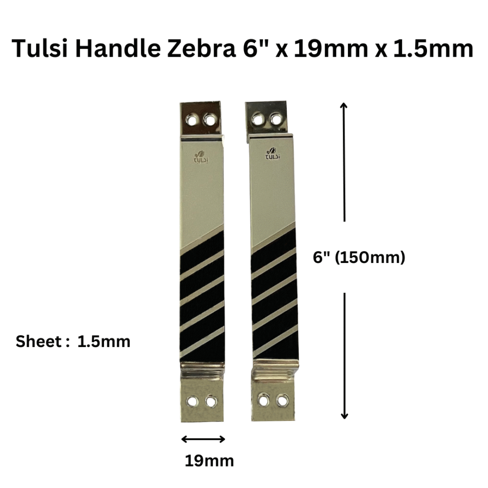Bathroom Door Kit Aldrops Zebra 6" (10mm x 1.2mm) Stainless Steel (Pack of 1Set)- Tulsi - Image 4