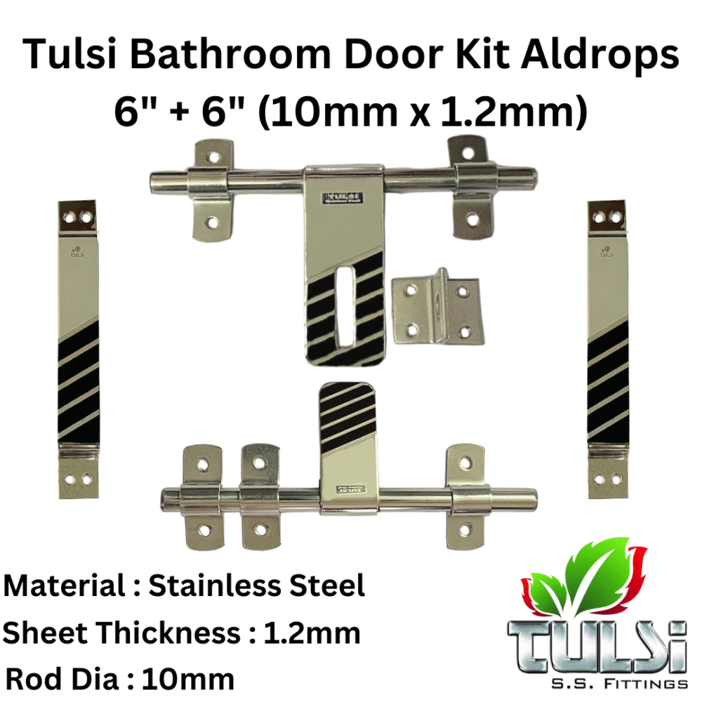 Bathroom Door Kit Aldrops Zebrz 6 + 6 (10mm x 1.2mm)