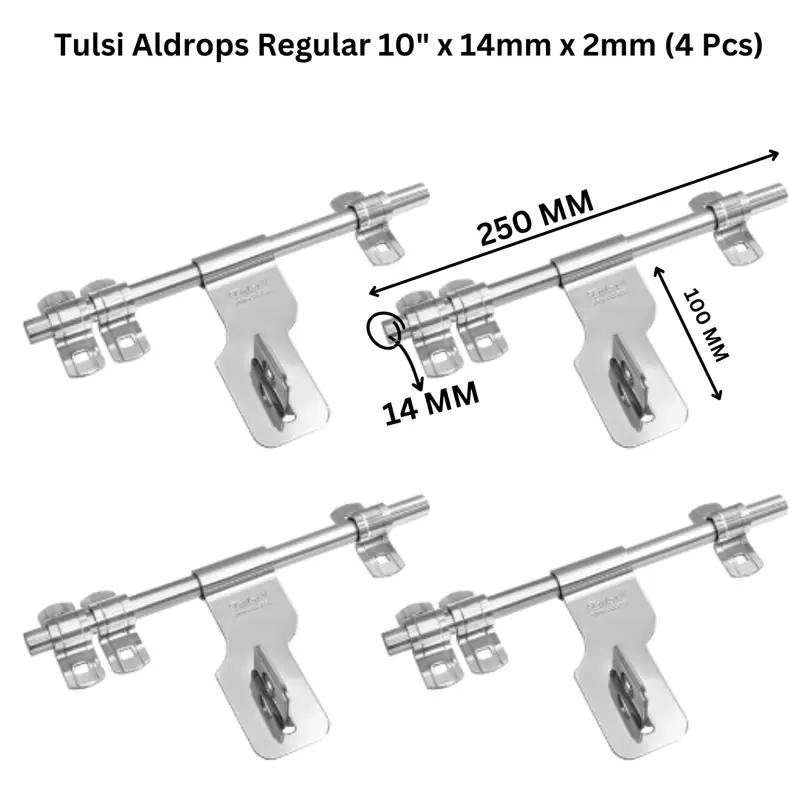 Aldrops Regular 10 x 14mm x 2mm 4 Pcs