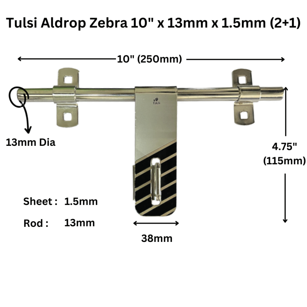 Aldrops Zebra 10x 13mm x 1.5mm (2+1)