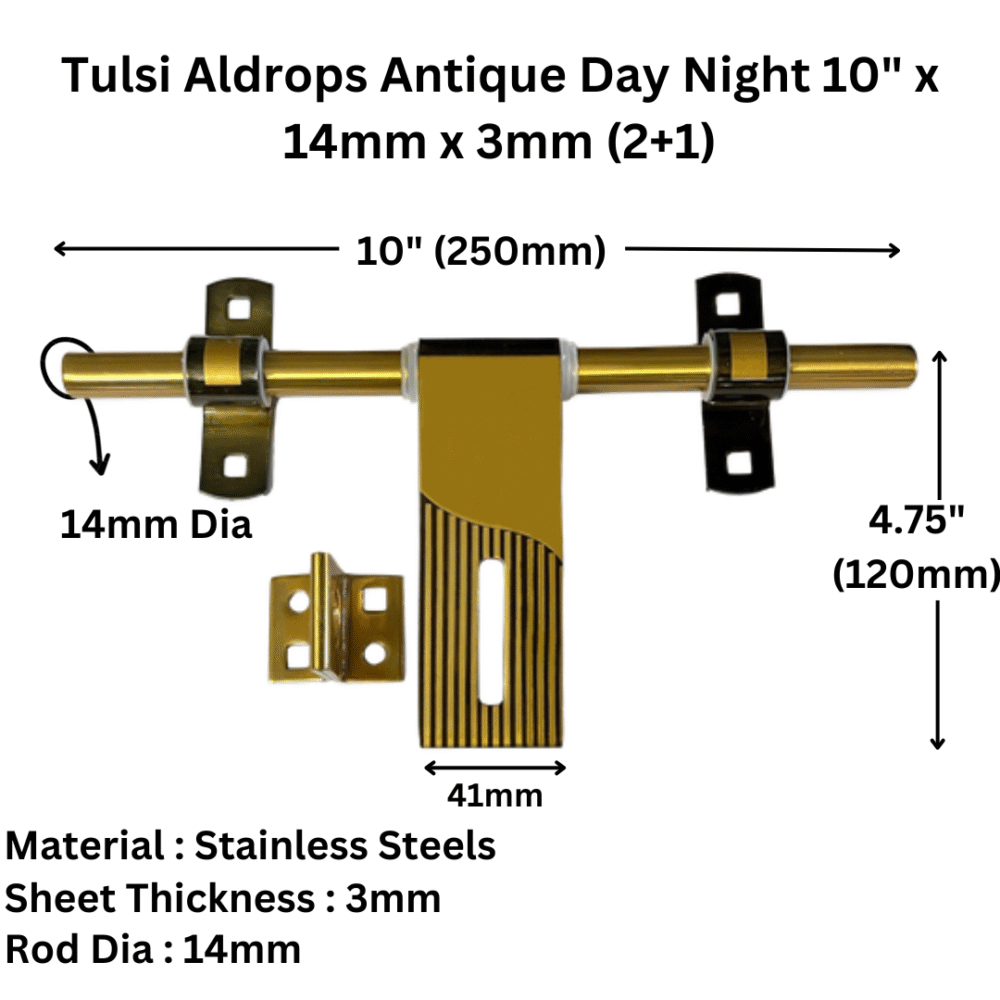 Aldrops Antique Day Night 10 x 14mm x 3mm (2+1)