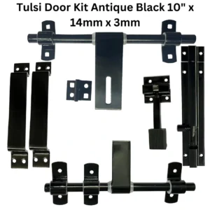 Tulsi Door Kit Antique Black 10" Stainless Steel (Pack of 1Set)